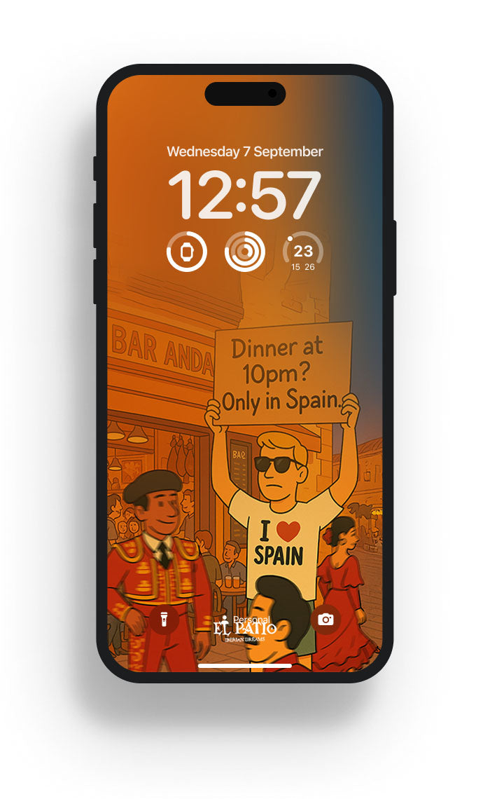 DINNER AT 10PM? ONLY IN SPAIN WALLPAPER
