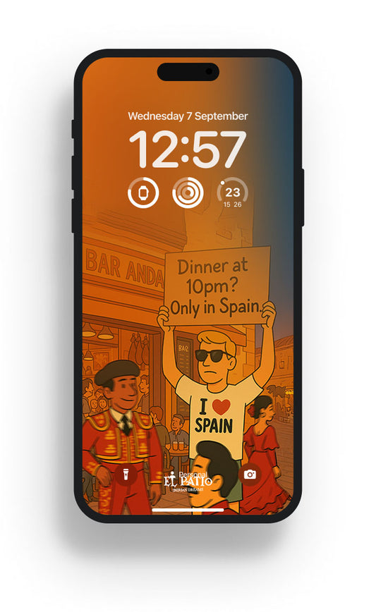 DINNER AT 10PM? ONLY IN SPAIN WALLPAPER